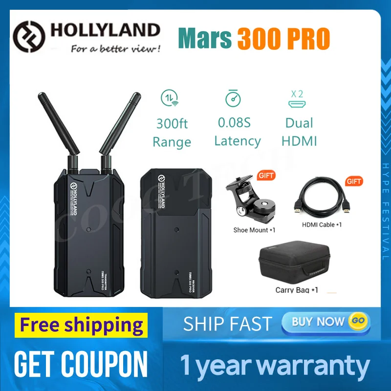 HOLLYLAND Mars 300 PRO 1080P фотопередатчик для камеры Беспроводная передача изображения HD