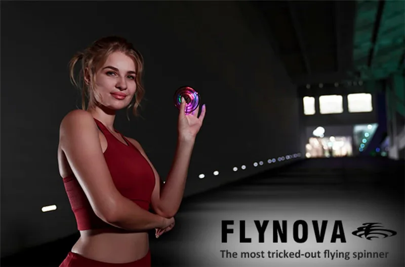 Flynova UFO Fingertip гироскоп Летающий Спиннер автоматический Летающий гироскоп спортивный мини Гироскоп светодиодный Индукционная декомпрессионная игрушка