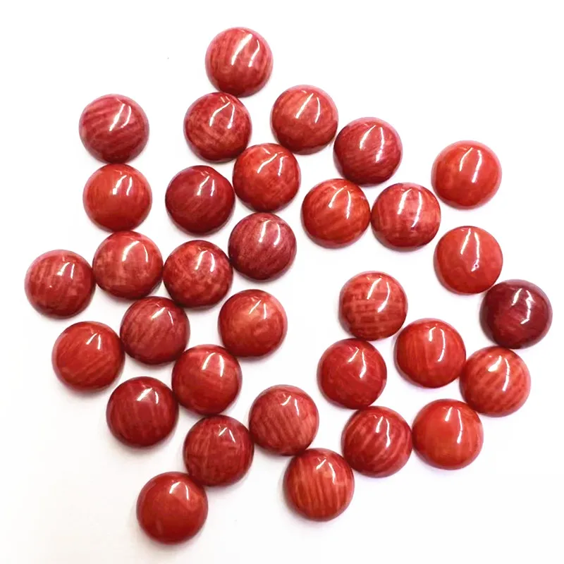 5 шт. натуральные коралловые кабошоны круглой формы Размер 6 мм 8 свободные бусины