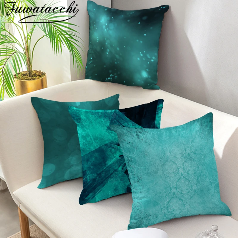 

Декоративная наволочка для диванной подушки, 45x45 см, с изображением звездного неба, Fuwatacchi, чехол для подушки с геометрическим рисунком