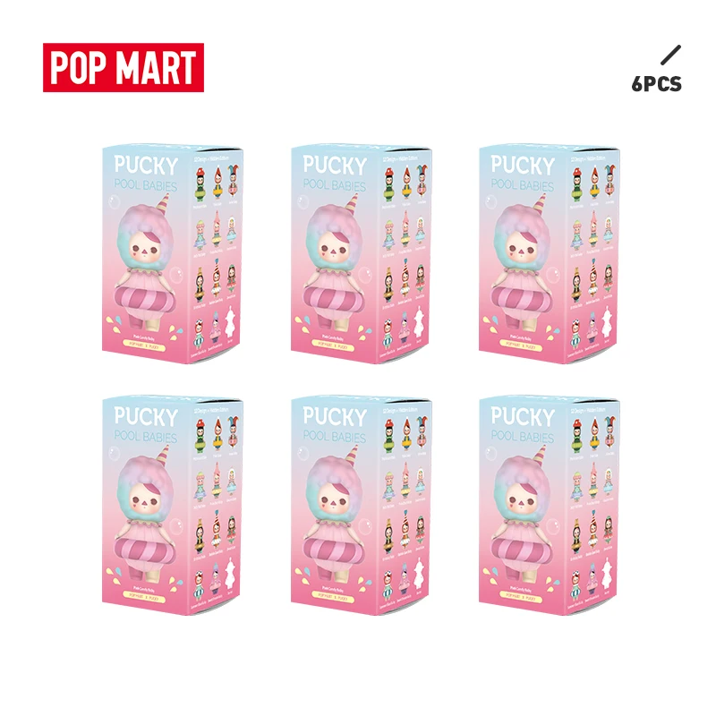 POP MART 6 шт. распродажа рекламных детских пластиковых игрушек для дня
