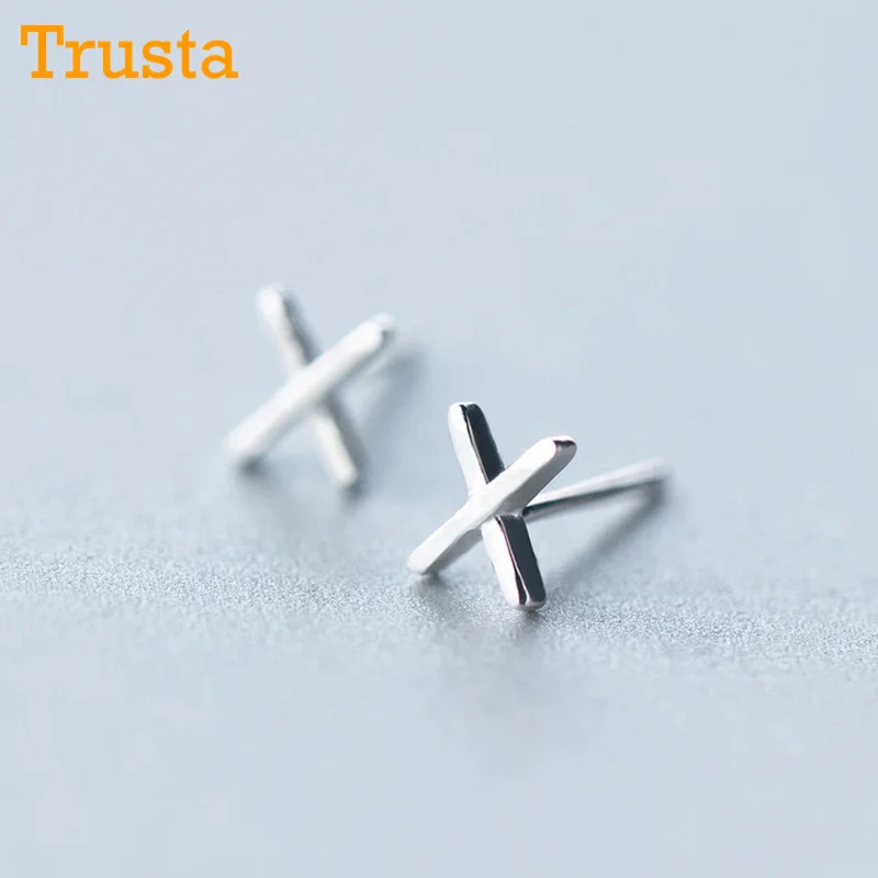 Trusta,, 925 пробы, серебряные ювелирные изделия, модные милые миниатюрные серьги-гвоздики 6 мм X 5 мм, подарок для девочек, детей, леди DS408