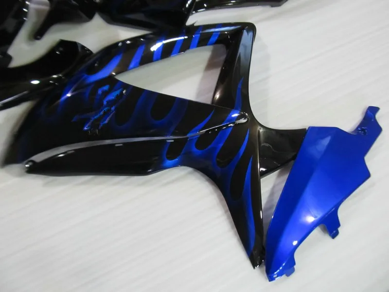Набор обтекателей для литья под давлением GSXR600 750 08 09 GSXR750 K8 2008 2009 Синий Пламя
