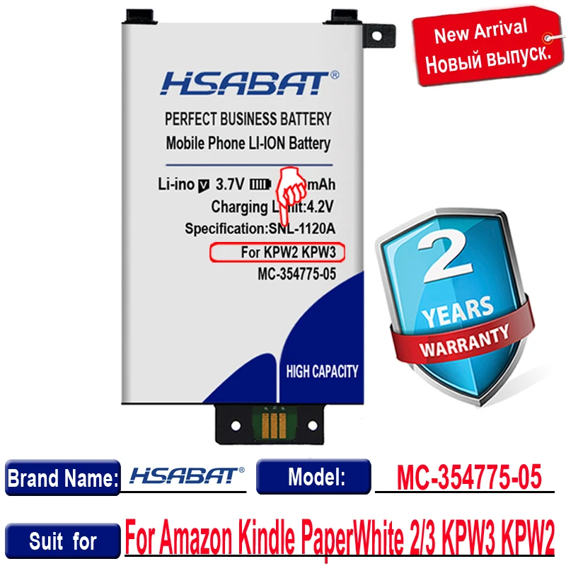 HSABAT 3200 мАч 58-000049 Аккумулятор для Amazon Kindle PaperWhite 2/3 KPW3 KPW2 Tab Tablet Ebook - купить по