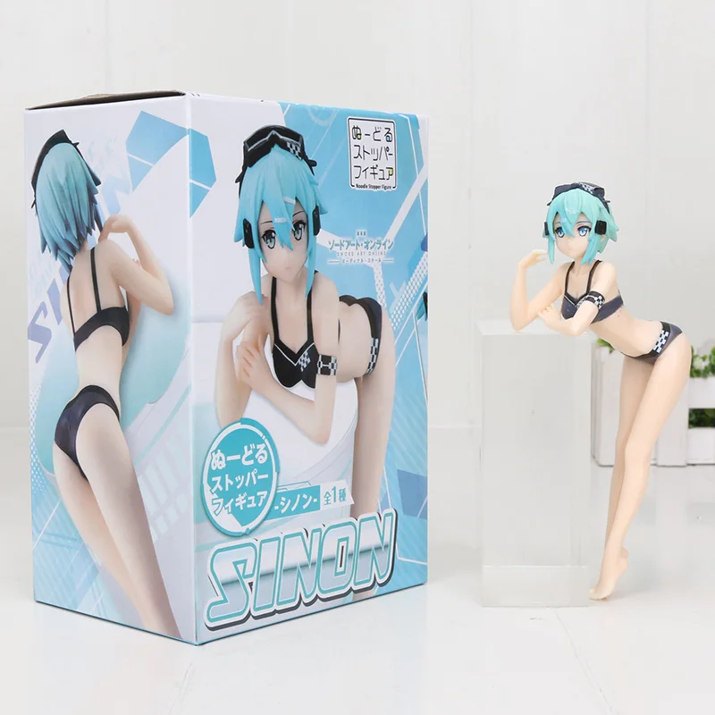 blue hair with box Sword Art онлайн фигурка SAO YUI Super Sonico фигурка лапша стоппер фигурка Fate Grand Order 14 см - Цвет: blue hair with box