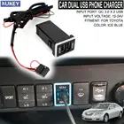 Автомобильное зарядное устройство QC3.0 с USB-портом для Toyota Camry Land Cruiser 200 RAV4 Corolla, адаптер для быстрой зарядки смартфона, светодиодные аксессуары