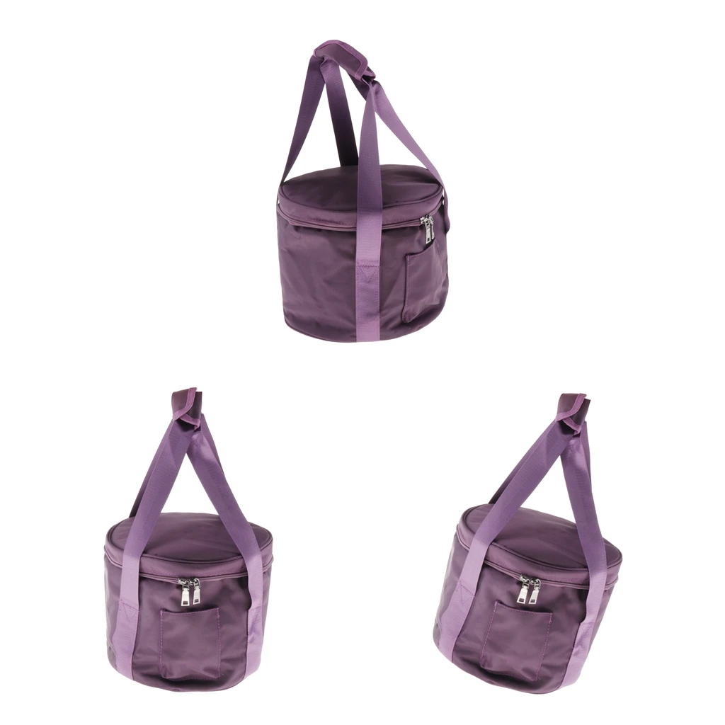 

3x Zippered Crystal Singing Bowl Tote Bag Traveling Thicken Bag