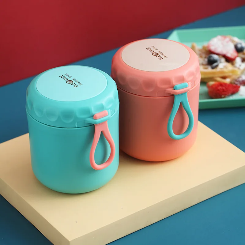 430 мл Термос Нержавеющая сталь с веревкой вакуумной присоской Еда Суп Контейнер