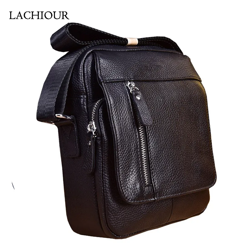 Сумка кросс-боди мужская из натуральной кожи, модный мессенджер, сумки для планшетов для телефона, черная сумка среднего размера, 2020