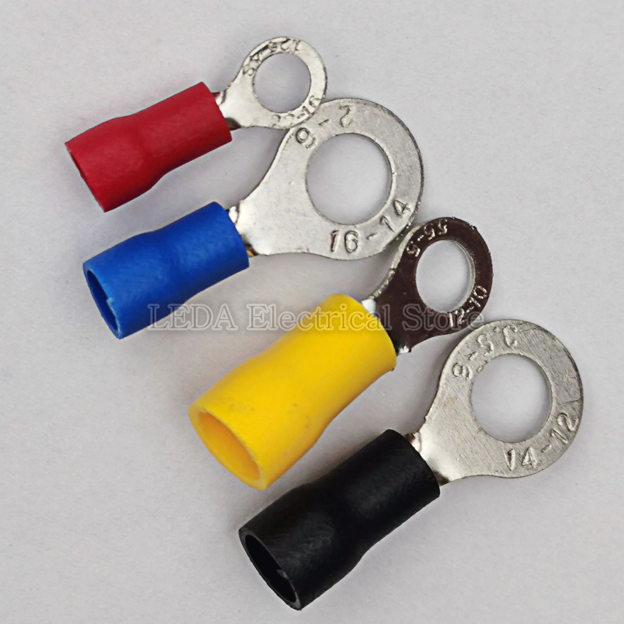 100 шт. RV2 3 5 8 холодный отжим клеммы O Тип круговой предварительно Изолированный