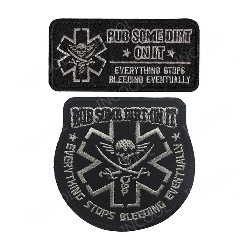 Нашивки с вышивкой в виде черепа и меча Тактическая Военная нашивка Аппликации