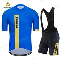 raudax cycling jersey set 2021 breathable bicycle clothing ciclismo clothes summer man short sleeve sports cycling kit camisas
