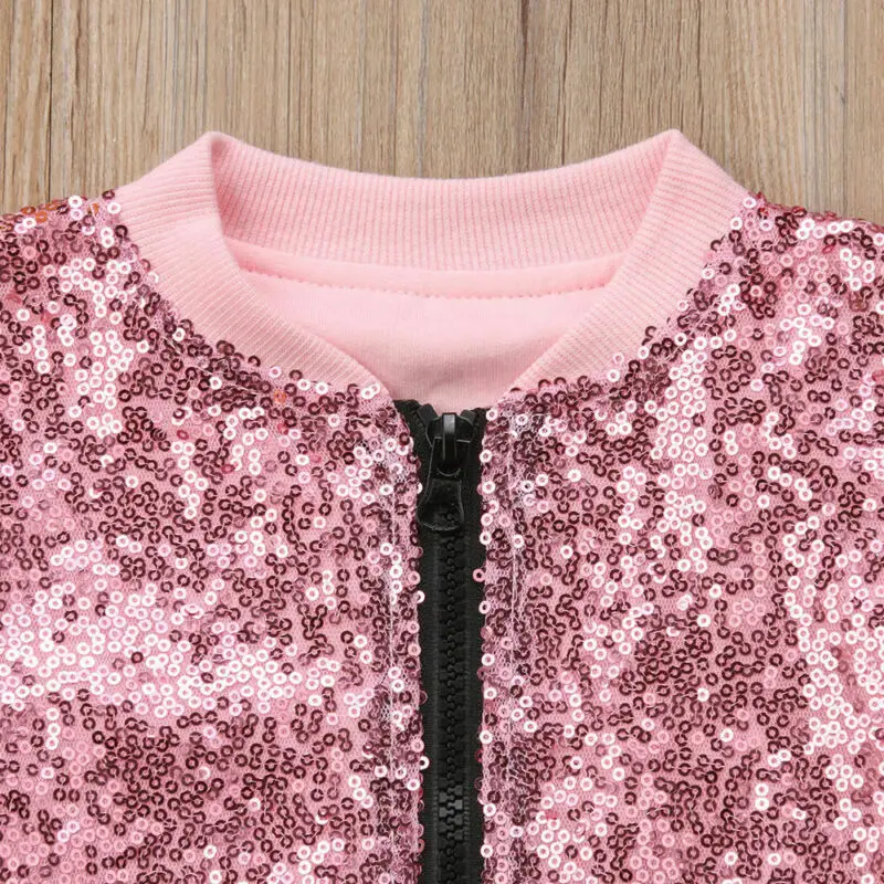 Модный комплект из 2 предметов с блестками для девочек одежда малышей детская