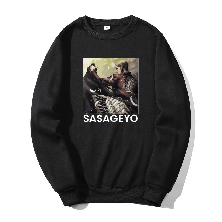 

Мужская толстовка с аниме принтом Атака Титанов манга графическое, повседневный осенне-зимний пуловер с длинным рукавом и капюшоном в стил...