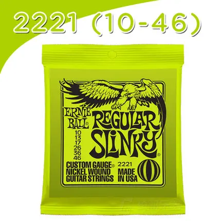 Ernie Ball Струны для электрогитары Высокое качество 2223 2225 2221 2627 2626 - Цвет: 2221 10 to 46