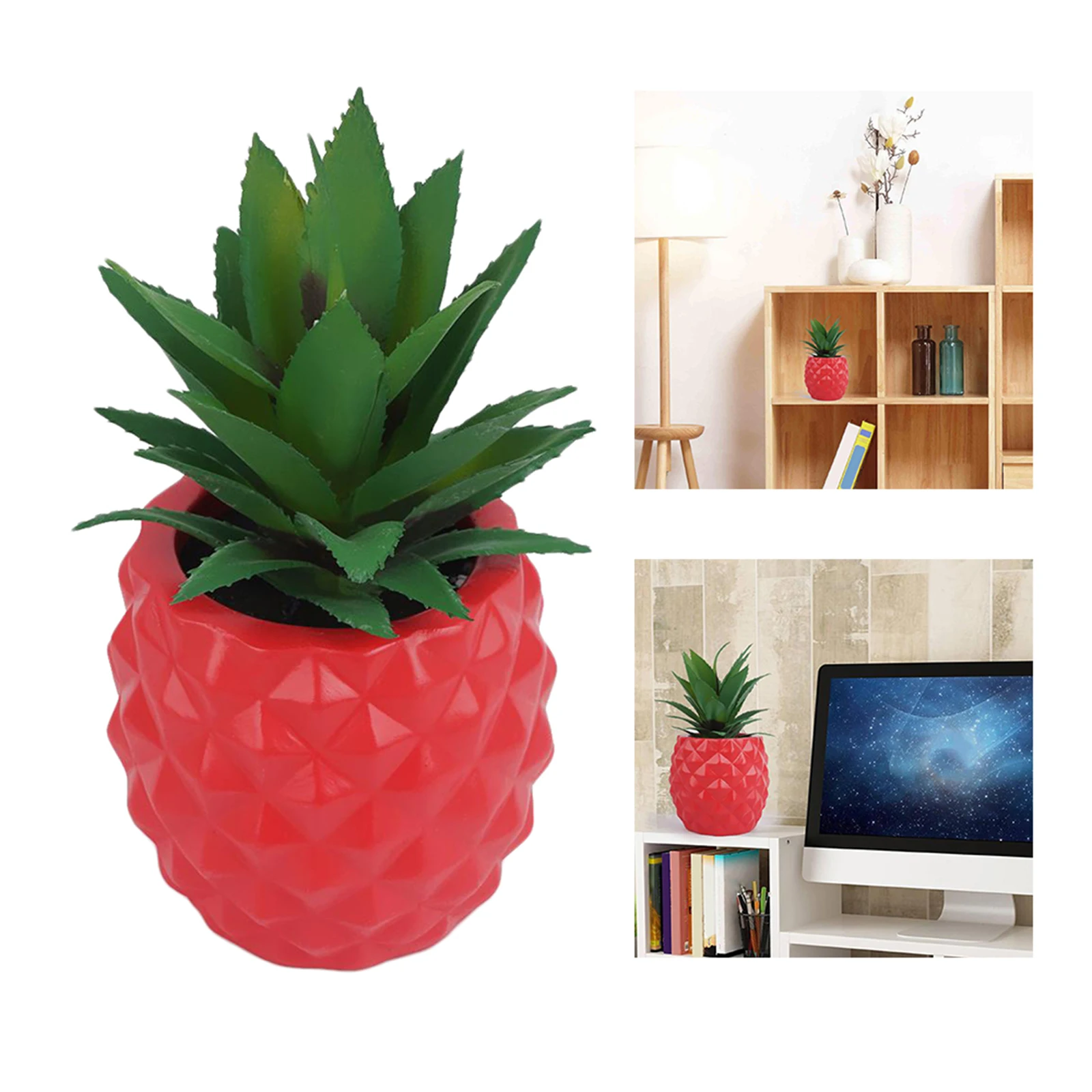 

Artificial Potted Pineapple Table Fake Succulent Desktop Miniature Plants