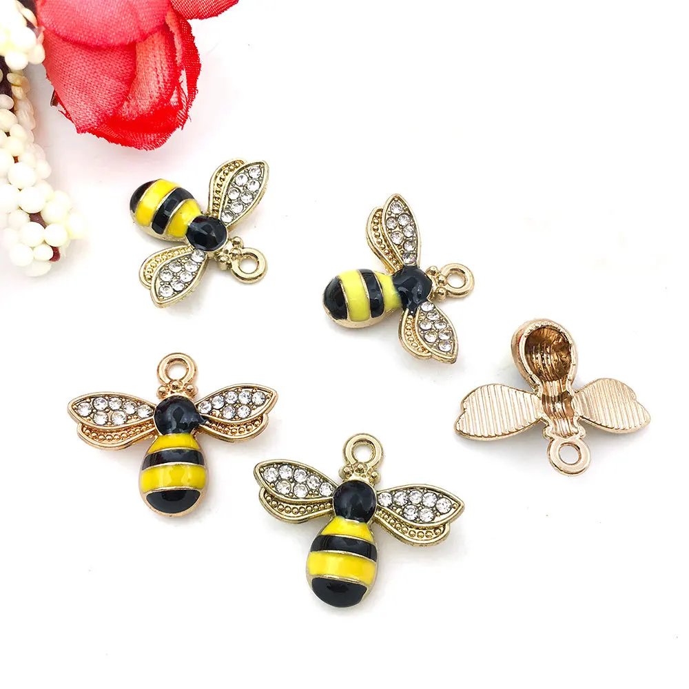 

10Pcs Mix Bee Hive Charms Honeycomb Jewelry Making Pendant Necklace Earrings Bracelet Pendant Chain Findings 20MM