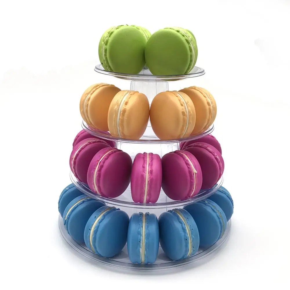 Macarons Display Tower 4-layer Cupcake Stand Food Cake Wedding Decoration Birthday Party Favor |