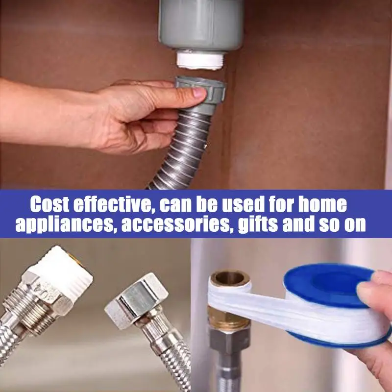 10 рулонов ленты из ПТФЭ для водопроводной трубы белая уплотнительная лента