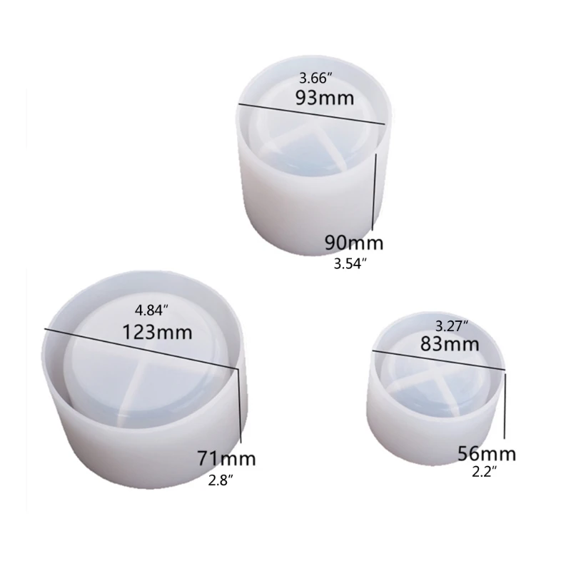 

N58F Flower Pot Epoxy Resin Mold Jewelry Storage Box Cup Casting Silicone Mould DIY Crafts Home Decorations Making Tool