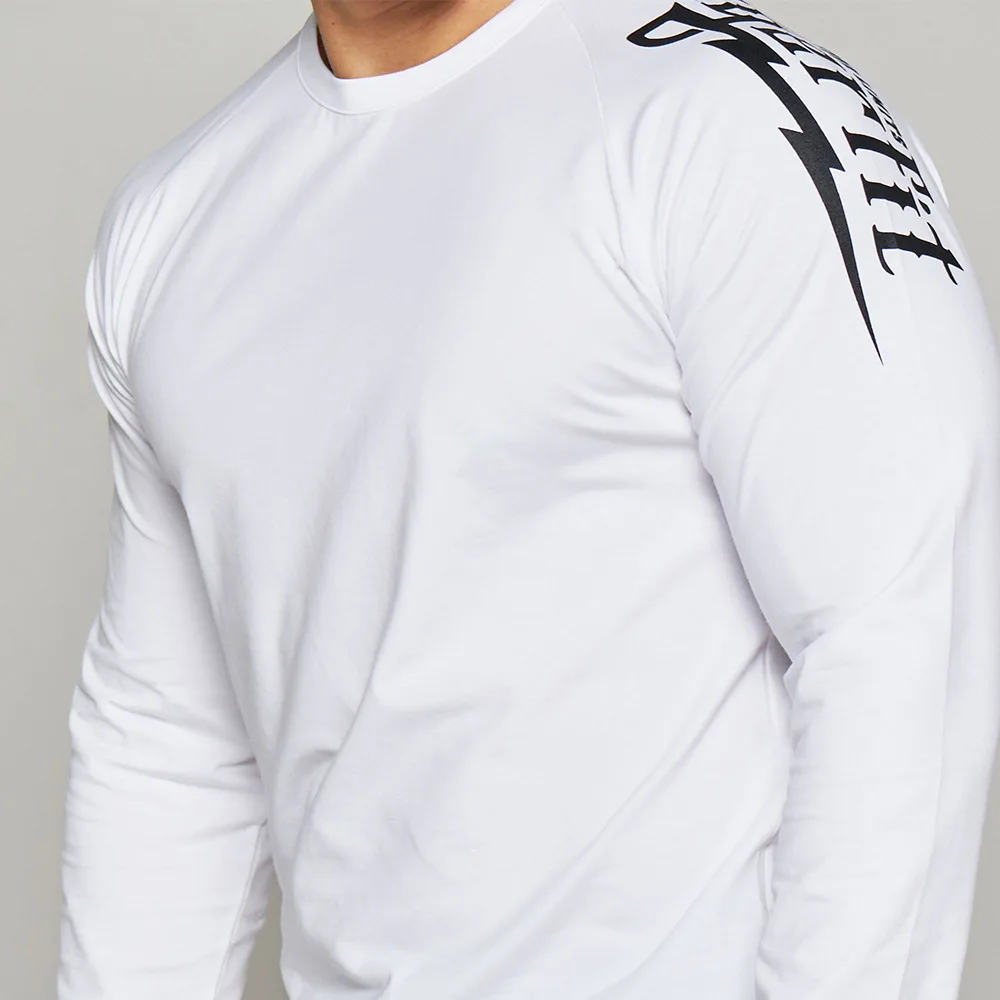 

Gym Running Long Sleeve T Shirt Men Fitness Clothing Sportwear Cotton Tees Wokring Training T-shirt Men Sport Tshirt