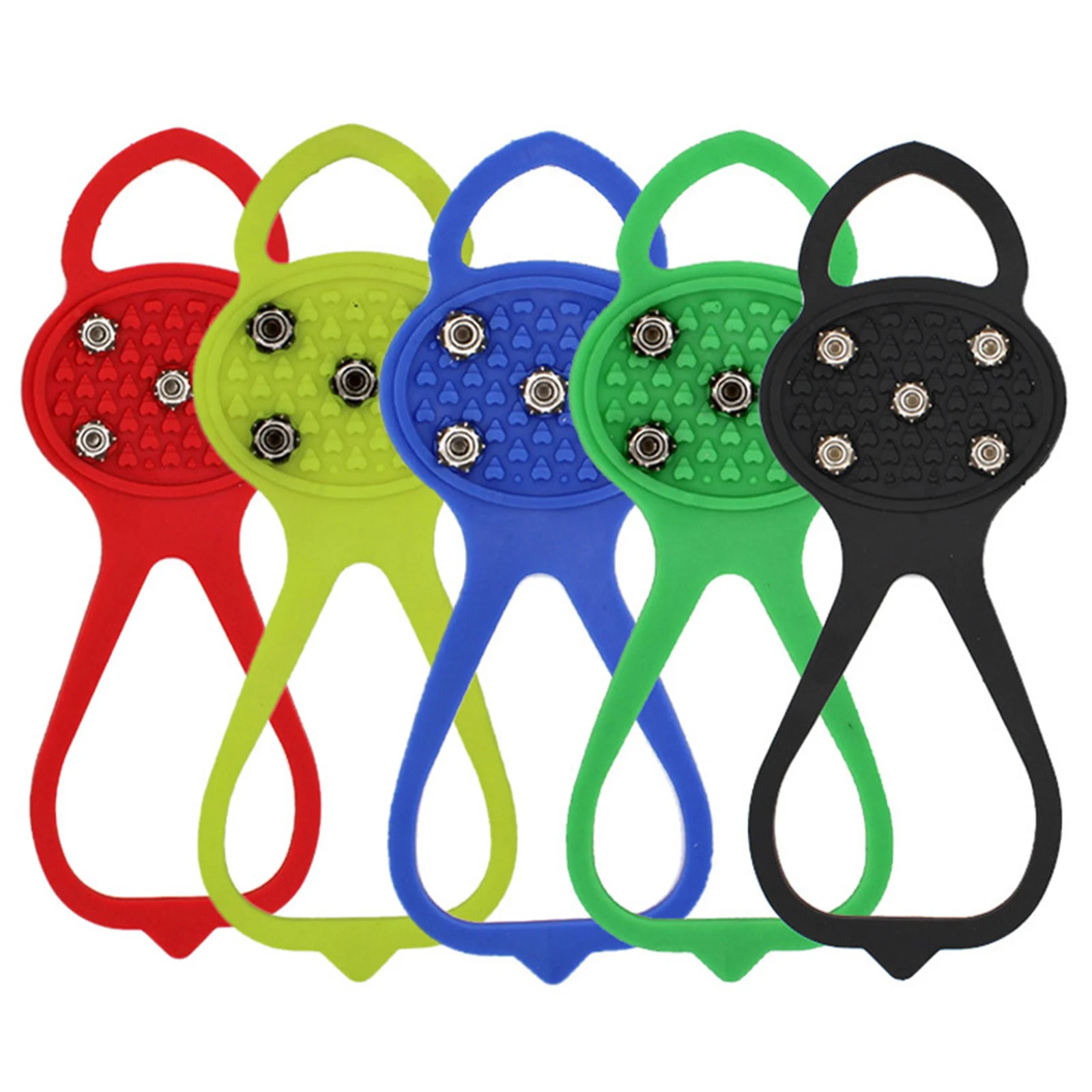 

Натяжные шипы для обуви Ice Walk, снежные шипы с 5 стальными шипами, противоскользящие Стрейчевые шипы