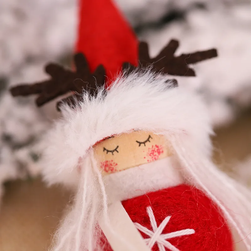 

Новые рождественские украшения, креативные милые оленьи шерстяные рождественские ангелы, украшения для рождественской елки, кукольные укр...