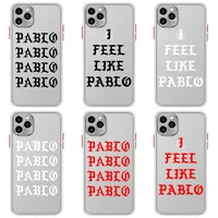 kanye omari west fashion pablo phone cases for iphone 12 11 pro max mini xs 8 7 plus x se 2020 xr matte transparent light white