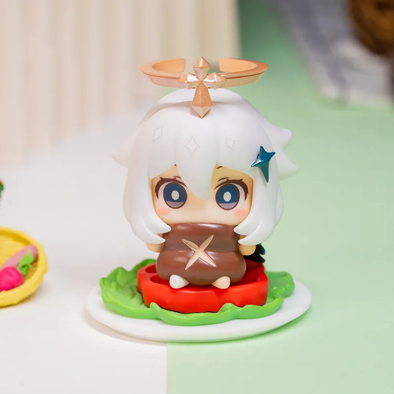 Caja ciega de juguete Genshin Impact Paimon, tem&aacute;tica de comida, figura de acci&oacute;n de Anime, Caja misteriosa sorpra, modelo Sorpresa, regalo de cumplea&ntilde;os para ni&ntilde;as-3