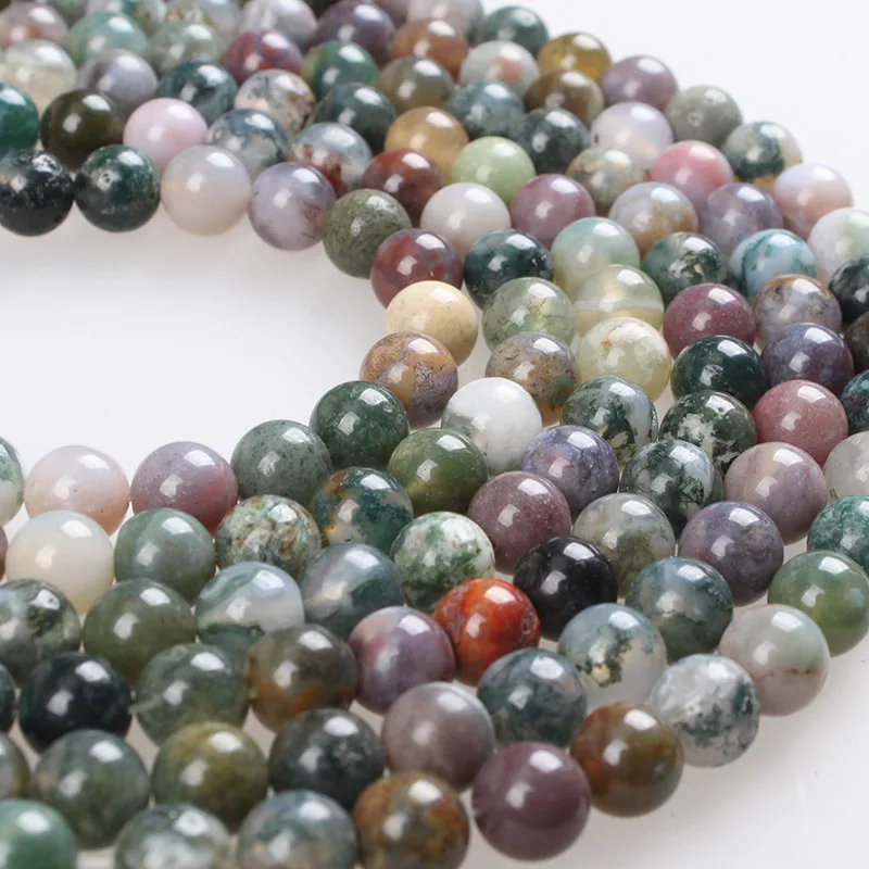 

Natural Stone Beads Indian Agate Round Loose Beads 2 3 4 6 8 10 12 14 mm For Diy Bracelets Necklace Jewelry Making