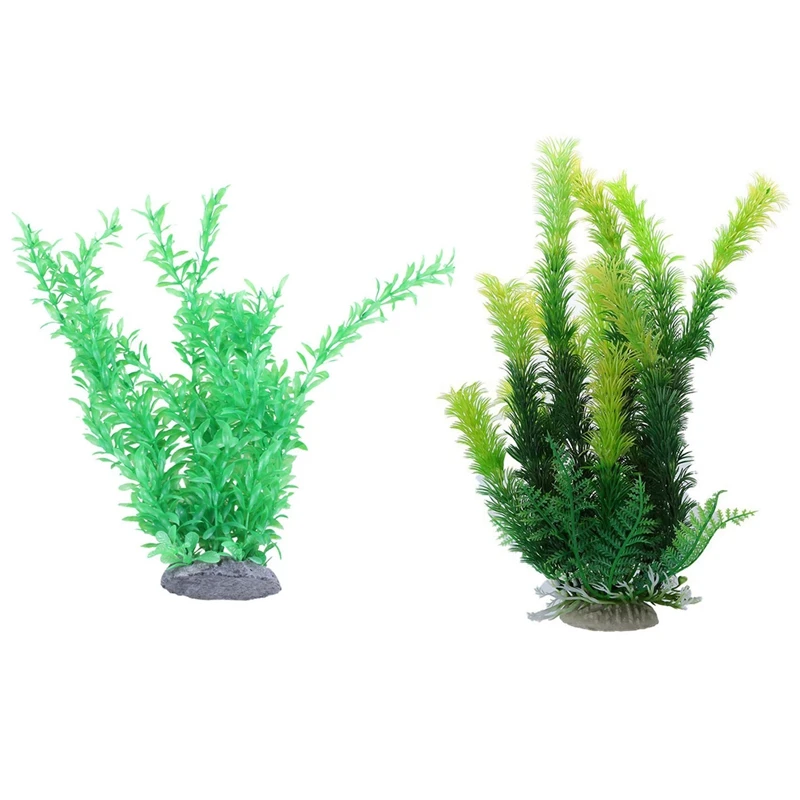 Аквариумное керамическое основание 9 8 дюйма пластиковое водное растение зеленый