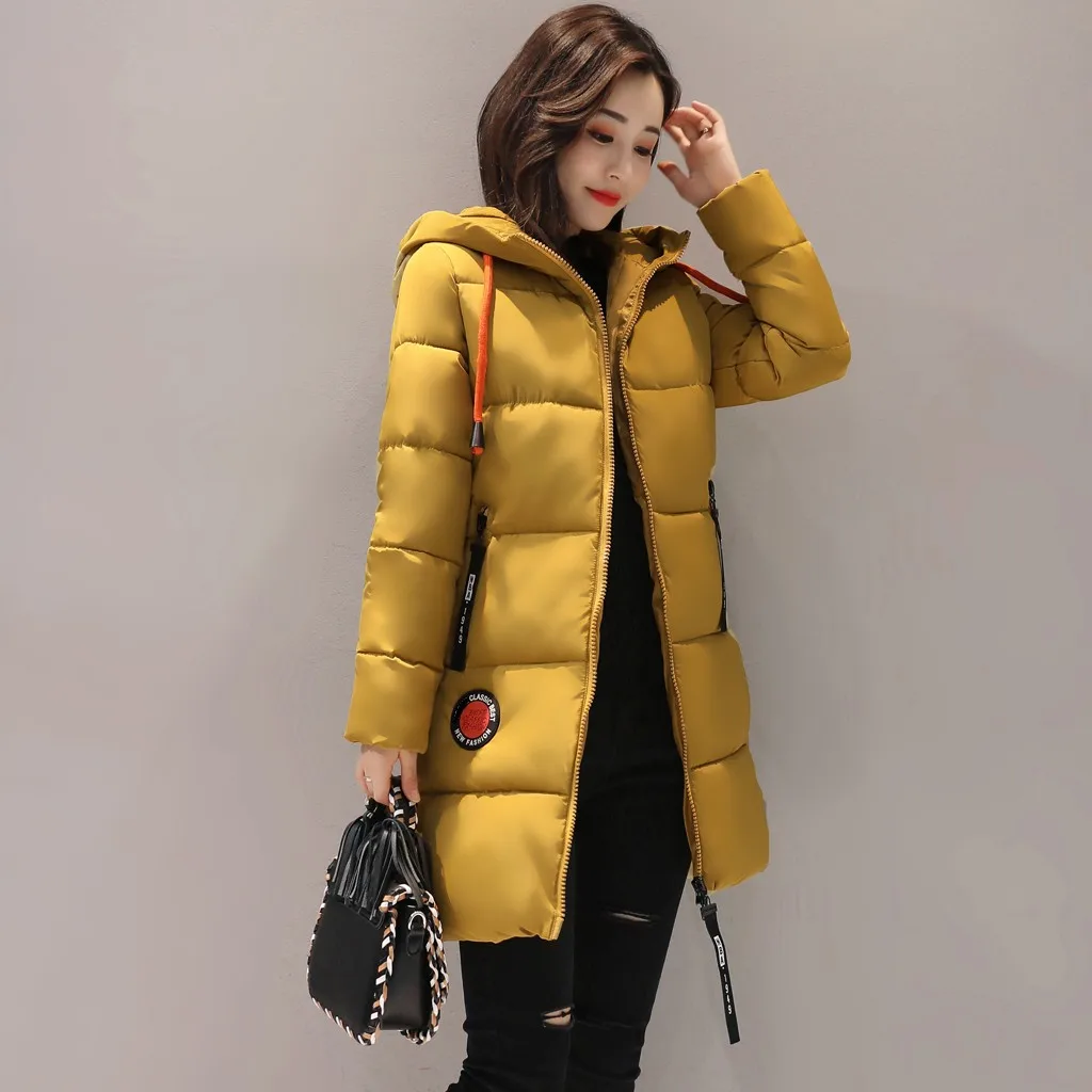 Womail, parkas-mujer-, зимняя куртка, Женское пальто, парка с капюшоном, куртка, Женская хлопковая парка, для женщин, большой размер