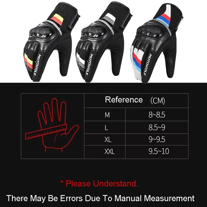

2020 Breathable Leather Motorcycle Gloves Racing Touch screen Gloves Men's Motocross Gloves For BMW R1200GS F800GS R1250GS HONDA