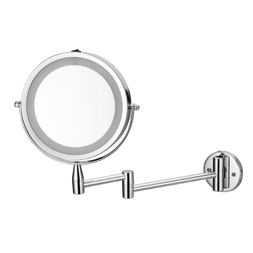 

Lighted Two Sided 1X/3X Magnifying Cosmetic Shaving Tweezing Mirror for Bathroom