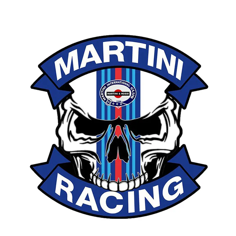 

13cm X 13cm Creative Car Sticker RACING Skull Accessories Vinyl Car Styling Cover Scratches Waterproof PVC