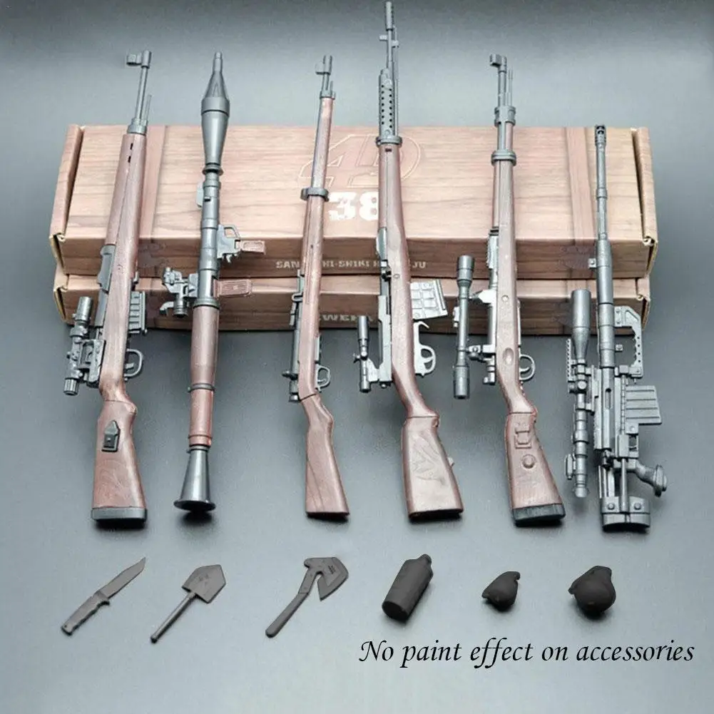 

1/6 Soldiers 4D Assembled soldier model Racks Weapon Toy For Soldier Weapon Action Figure Accessory Model