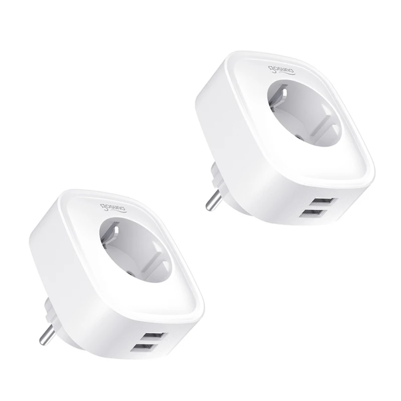 Умная вилка Gosund с Wi Fi и 2 USB портами дистанционное управление через приложение Tuya