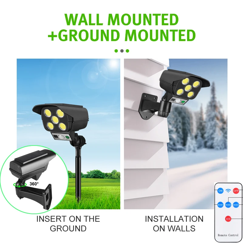 

Solar Led Light Outdoor Motion Sensor Solar Light Street Spotlight Security Simulation Fake Dummy Camera Solar Lamp Garden