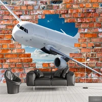 custom wallpaper mural 3d three dimensional broken plane background wall interior decoration painting