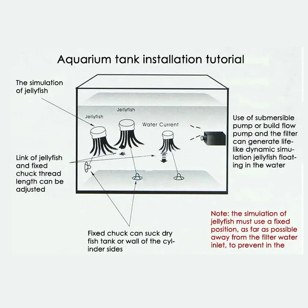 Декоративное украшение для аквариума с Медузой необычное разноцветное - купить