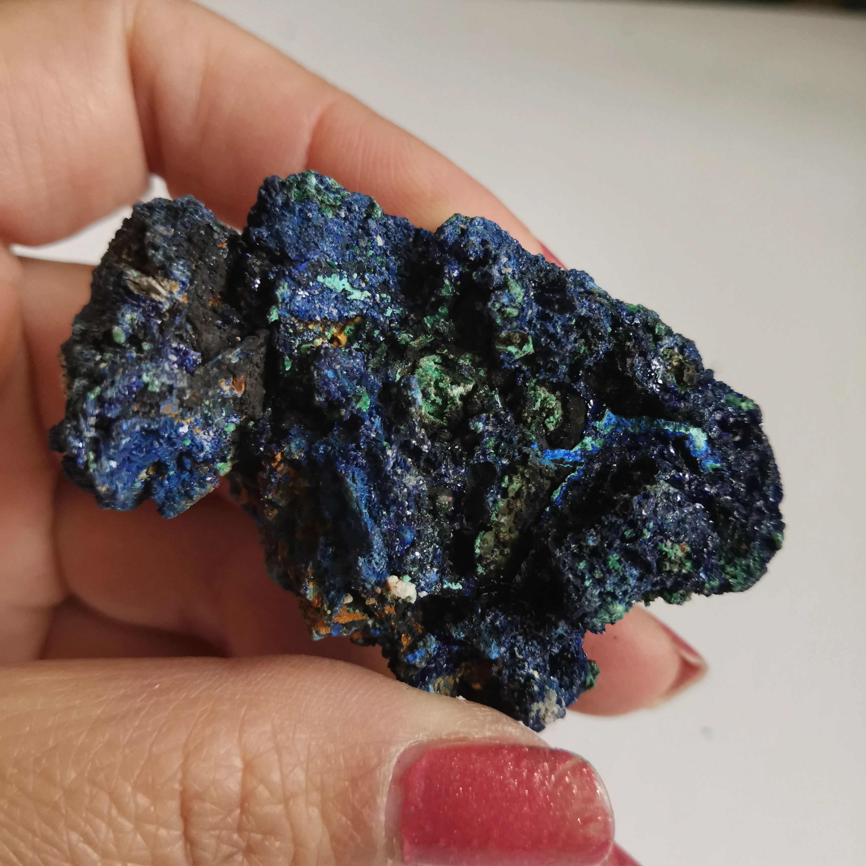 41 г натуральный чессилитовый материал образец Azurite Geode Bule и зеленый Целебный