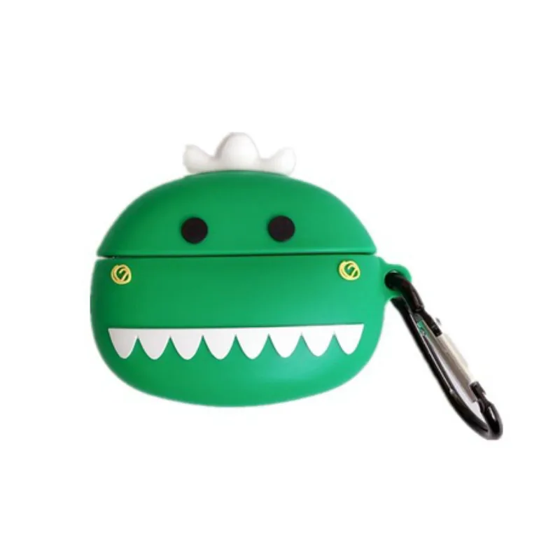 

Cartoon Dinosaur Bluetooth Earphone Case for Airpods Pro Cute Silicone Accessories Protective Cover for AirPod 3 with Keychain