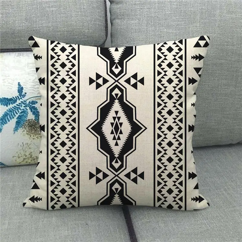 Наволочка из Индии ацтексов наволочка для подушки черная гоэлектрическая