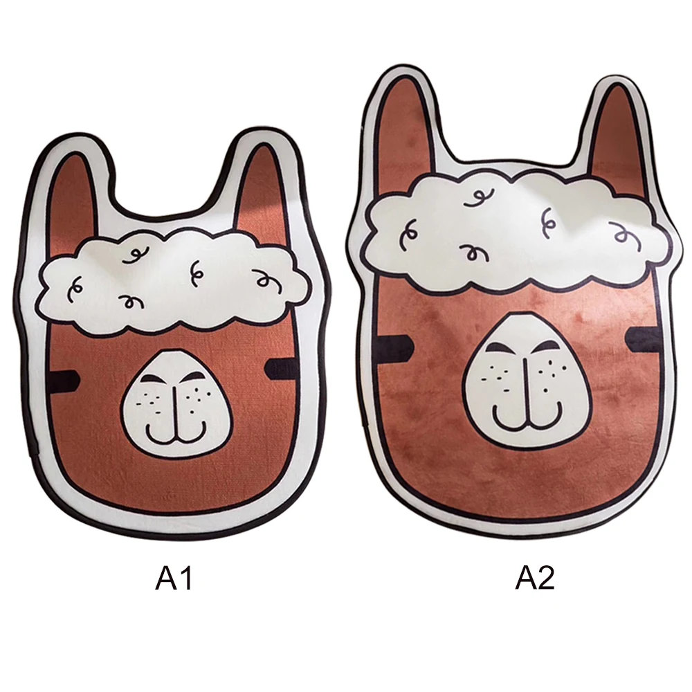 Мультяшный стиль рисунок альпака ковер нескользящий мягкий коврик для ванной