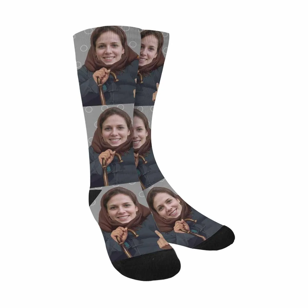 

Custom Face Crutch Sublimated Crew Socks