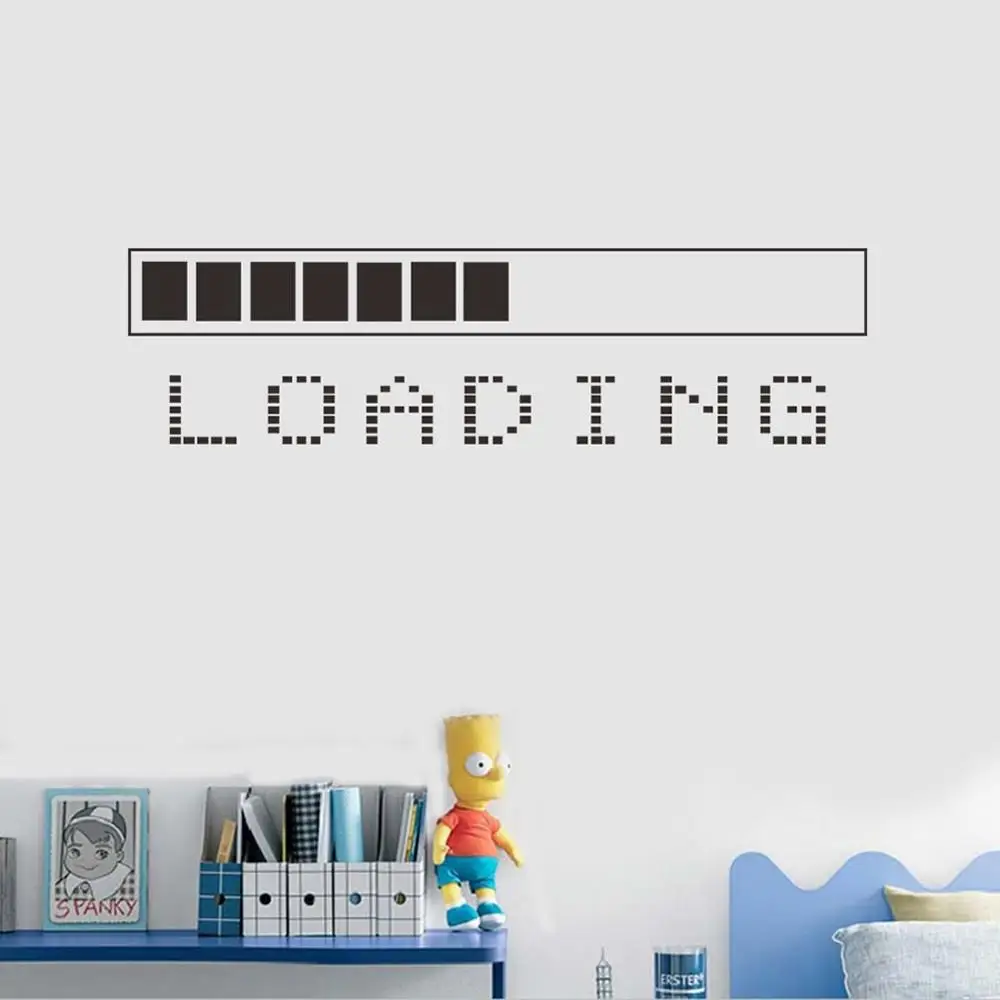Настенная Наклейка s компьютерные игры загрузка резная спальня гостиная