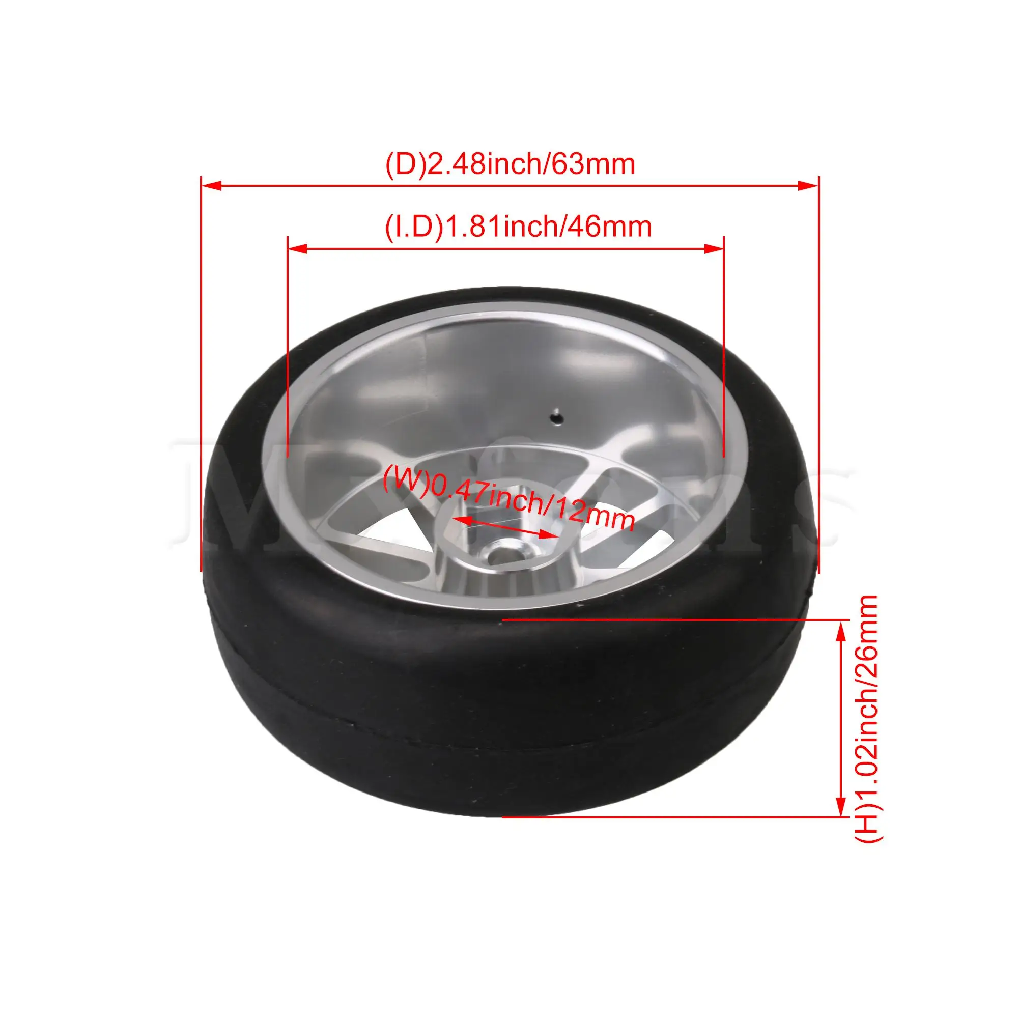 

Mxfans 4x Silver 12 Spoke Wheel Rim Tire Replacement for WPL D12-032 1:10 RC