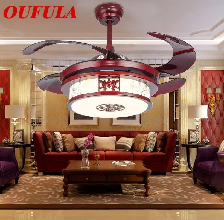 

BRIGHT Modern Ceiling Fan Lights With Remote Control Invisible Fan Blade Decorative For Home Foyer Bedroom Restaurant