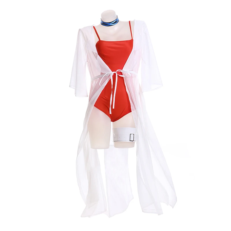 Arknights Angelina Cosplay Costume Sexy Red Thin Women Swimsuit Game Costumes Summer Beachwear Party Holiday | Тематическая одежда