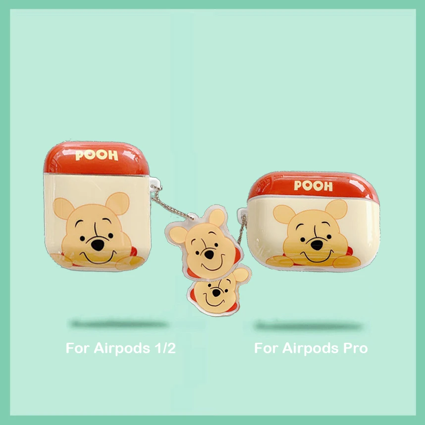 С Винни пухом для м/ф Пуха и Airods Чехол Жесткий Тонкий Disney аниме с изображением